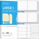TKTK Hydrocolloid Bandages, 45 x 45 mm Large Pimple Patches for Face, 5 Sizes 120 Count