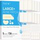 TKTK Large Pimple Patches for Face, 68 x 27 mm XL Hydrocolloid Bandages,5 Sizes 136 Count