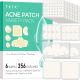 TKTK Pimple Patches for Face, 6 Sizes Hydrocolloid Acne Patch Variety,4 Shapes 356 Count